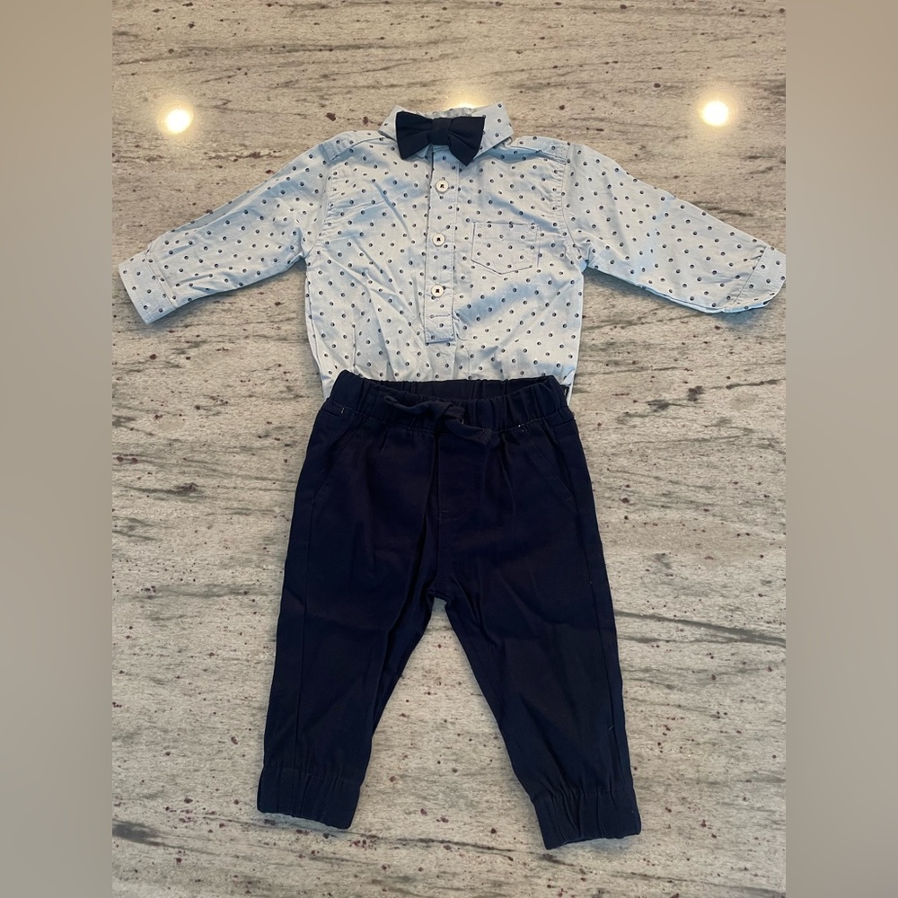 Ben Sherman Baby 2-Piece Set with Bow Tie